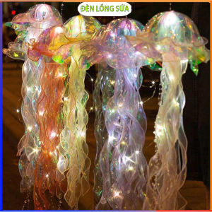 Đèn lồng sứa đầy màu sắc Đèn sứa đầy màu sắc phát sáng cầm tay trang trí phòng...