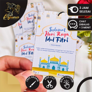 Arjuna Sticker Print Hangtag Ucapan Lebaran Free Desain Custom Hampers Hari Raya Idul Fitri