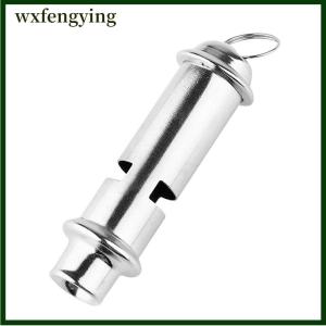 wxfengying นกหวีดโลหะสแตนเลสสายคล้องคอสีเหลืองนกหวีดตำรวจนกหวีดช่วยชีวิตความถี่สูง