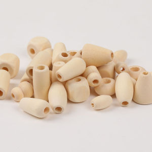 [fenggongshuode] 100Pcs Oval Natural Wooden Loose Spacer Beads For DIY Handmade Bracelet Necklace Jewelry Making Accessories Materials