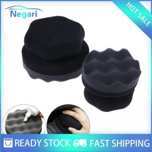 NG Motor✨ COD ✨ Car Round Washable Car Foam Sponge Reusable Tire Cleaner For Auto Washing Detailing Brush Tire Shine Hex Grip Dressing Applicator