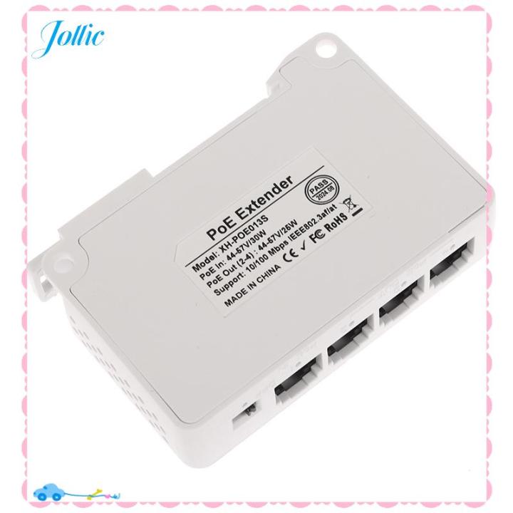💥💓【Special price】Jollic 4 Port PoE Extender Waterproof Poe Repeater For ...