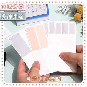 10Sheets Colored Sticker Nama Murid Sekolah Label Kalis Air Stiker Nama DIY Waterproof Oilproof Sticker