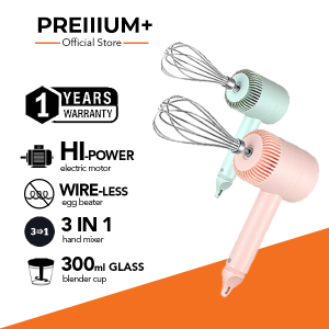 Premium+™ Electric Hand Baking Mixer Wireless Egg Beater Electric Whisk Mixer Household Handheld Whisk Stand Cake 打蛋器