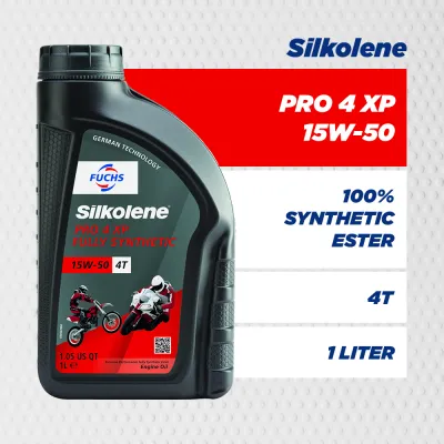 FUCHS SILKOLENE PRO 4 XP 4T 10W40 10W50 15W50 ESTER Fully Synthetic Engine Oil (1L)
