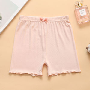 【SG stock】Summer girls safety pants anti light childrens Leggings modal three-part pants butterfly fungus edge