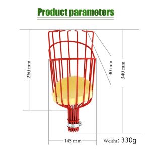 Fruit Picker Pole Tool High Altitude Fruit Catcher with Soft Cushion Padding Metal Basket Harvester for Picking Apple Peach Mango
