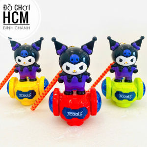 [CÓ KHÓI] Kuromi đi xe cân bằng có đèn nhạc kèm cây cầm cho bé chơi lồng đèn trung thu Koromi Korumi đồ chơi xoay 360 độ