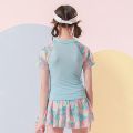 Uniqkids Kids Girl Swimwear Summer Fashion Two piece set Sports Tennis Outfit Swimsuit Clothes. 