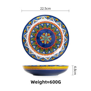 OMK Havana series Ceramic 9 inch deep plate Salad bowl