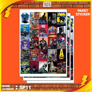 GAMBAR STICKER BATMAN / STIKER BATMAN / PAKET STIKER BATMAN PER 25 PCS / KODESP11