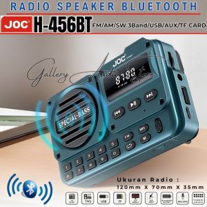 Radio Portable Bluetooth JOC H456BT - Radio Fm JOC 456BT - Radio USB SPECIAL BASS - Radio Digital Cocok Sebagai Speaker Murotal – Speaker Bluetooth – Salon Bluetooth – Speaker JOC – Radio Kecil | Gallery Audio