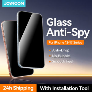 Joyroom 1/2Pcs Anti-spy Glass For iPhone 17 16 15 14 Pro Max Glass For iPhone 17 16 15 14 13 12 Pro Max Privacy Screen Protector2026