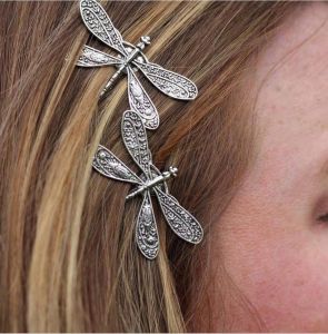 Dragonfly hair clip  Vintage Hair Accessory for Weddings Retro Style Hairpin  Bridal Headdress  Colorful hair accessories suitable for girls and women French hair clips (1)