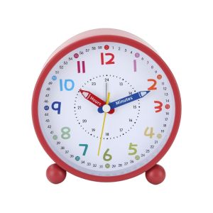 HIROCHAO Battery Operated Childrens Alarm Clock Portable Pencil Design Desk Clock Time Manager Metal Frame Time Planning Clock Time Management Tool