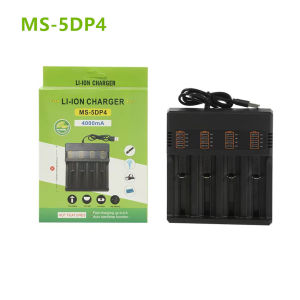 MUZIZHI MS-5DP4 เครื่องชาร์จถ่าน รางชาร์จ 3.7/ 4.2v ช่อง ชาร์จไว ตัดไฟเอง รองรับถ่าน AA / AAA 18650 26650 10440 14500 16340 21700 18490