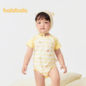 เสื้อผ้าทารกแรกเกิด Balabala ชุดชุดนอนสำหรับเด็กคลาน Hajama 2024ใหม่ฤดูใบไม้ผลิและฤดูร้อนผ้าฝ้ายบางสบายน่ารัก