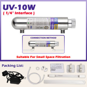 TROUWIDS Whole House UV Ultraviolet Water Sterilizer System Filter Purifier Stainless Steel UV Disinfection Water Sterilizer 6GPM
