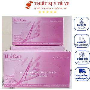 Găng Tay Y Tế UniCare Có Bột (Thái Lan) (Hộp 50 đôi) SIZE S