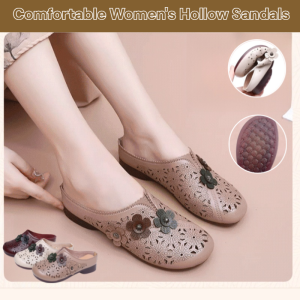 Womens Summer Sandals Casual Shoes Breathable Hollow Petal Sandals Lazy Flat Shoes Gift For Mom