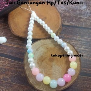 Tali Hp -Strap Gantungan HP Manik Bola Jelly/Gelang Hp Gantungan Tas/Kunci/Lanyard HP Jelly aestetik