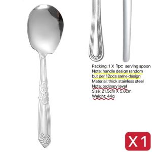 Heavy duty stainless steel serving spoon serving fork soup ladle kutsara tinidor makapal perfect for serving and cooking serving spoon for buffet server set big spoon for serving spoon stainless steel restaurant kitchen equipment catering equipment