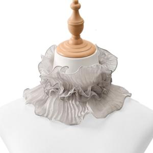 Thời Trang xuân hè viền ren khăn quàng cổ sơ mi nữ Cổ Áo Thiết Kế Cổ Bìa Với Tán Tỉnh Xù Chi Tiết