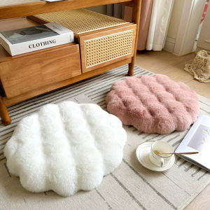Đệm Futon giả lông thỏ Đệm bọc ghế tròn sang trọng Thảm Tatami mềm mại kiểu Nhật Bản Đệm ngồi thiền bằng mút hoạt tính2026