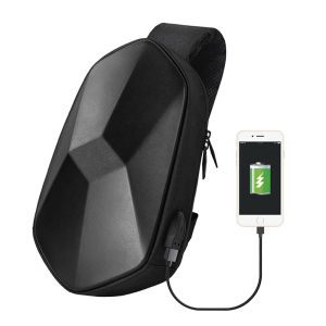 Leacat hard shell crossbody Bags Casual Sling Bag Polyhedron Chest Bag Waterproof Shoulder Bag Sports Chest Pack For Mens Women Travel Camping