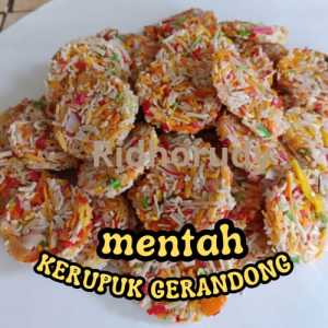 kerupuk gerandong mentah/rengginang warnawarni