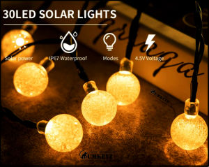 Waterproof Solar Light Solar Powered 30 LED String Light Automatic Sensor Light Outdoor Garden Decor Lamp Lampu Deco by Mumkeyz