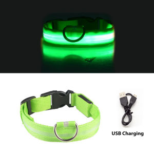 Vòng Cổ Chó Phát Sáng LED Vòng Cổ Phát Sáng Sạc USB Vòng Cổ Phát Sáng Ban Đêm Chó Lớn Điều Chỉnh Được Vòng Cổ An Toàn Cho Thú Cưng