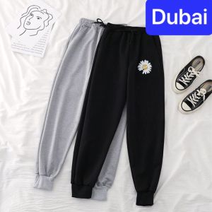 QUẦN JOGGER THỂ THAO NAM NỮ ĐEN HOA CÚC CHẤT NỈ DÀY DA CÁ THOÁNG MÁT HÀN QUỐC CAO CẤP - DUBAI FASHION