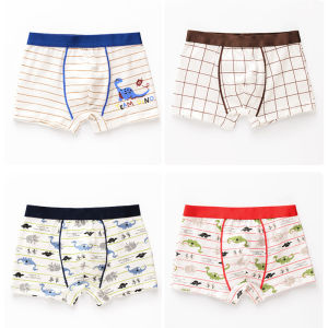 4Pcs Class Một đồ lót trẻ em Một Mảnh Không Nhúm Hông Chàng Trai Boxer Tóm Tắt Cho Trẻ Mới Biết Đi Và Thanh Thiếu Niên bé trai vải cotton Quần Lót