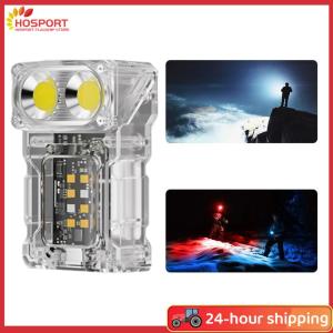 【HOSPORT】COB+SMD LED Outdoor Mini Flashlight USB Rechargeable Portable Torch Lamp Camping Work Light for Camping Fishing Walking