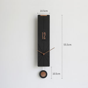 Minimalist Nordic Series Swing Wall Clock Art Hot Sale Vintage Clock Home Living Room Simple lines and Fashion Retro Creative Decorations 55.5*10.5cm
