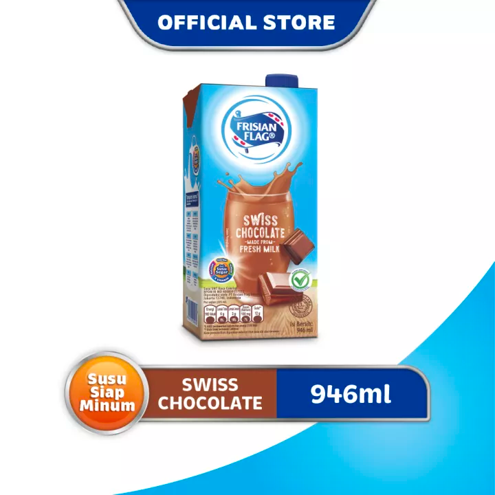 Frisian Flag Purefarm UHT Susu Cair - Swiss Chocolate 946 ml - Susu Siap Minum