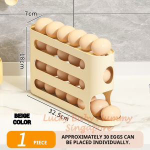 Auto Rolling Egg Storage Rack | Multi-Layer Egg Holder | Transparent Egg Rack/ Rainbow Culture