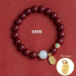 New Year Lucky Horse Beaded Bracelet For Women Elegant Cinnabar Red Beads Charm Bracelets Festival Jewelry Blessing Gifts
