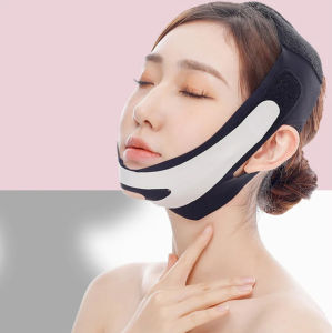 V Face Bandage Far Infrared Elastic Face Mask Chin Cheek Lift Up Belt Facial Beauty Care Tool Muka Kecil