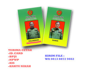 KARTU PENGENAL ID CARD DLL