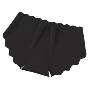 CUTE CLIP Mid Waist Anti-embarrassment Briefs Ice Silk Underwear Women Ice Silk Panties Comfortable Ultra Thin Seamless Briefs Women