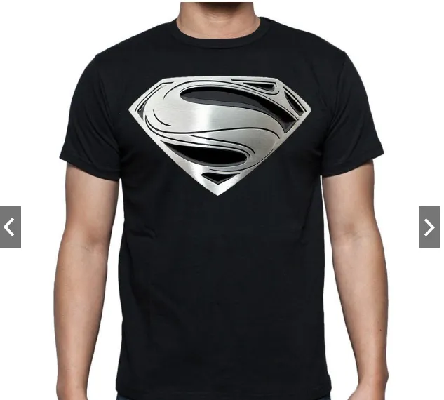 Man of steel t shirt hotsell