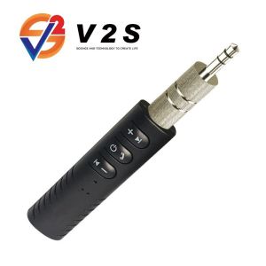 V2S VS105 Wireless Bluetooth Receiver Car Audio Adapter 3.5mm Jack Headset Audio Converter Portable