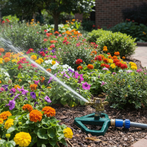 TASTY TIMES Adjustable Sprinkler Head Garden Hose Sprinkler Zinc Alloy Construction 360° Rotation Oscillating Sprinkler Garden Irrigation System Automatic Rotation Irrigation System Sprinkler Greenhouse Irrigation