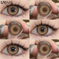 【มีค่าสายตา (0.00)~(-6.00)】⚡จัดส่งที่รวดเร็ว⚡UYAAI คอนแทคเลนส์ Aoki Grey/Brown เลนส์สไตล์ประจำวัน Fashion Lens คอนแทคเลนส์สี รายเดือน แถมตลับฟรี เลนส์นิ่ม สวยปังมาก ธรรมชาติ 14 มม. 2 ชิ้น ต่อคู่. 