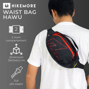 Tas Pinggang Pria Wanita Travelling Waistbag Hikemore Hawu Terbaru