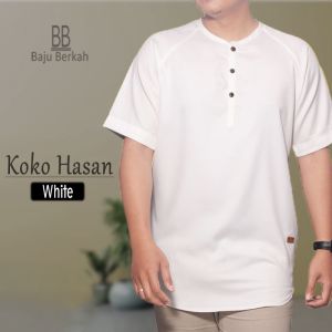 BAJUBERKAH / Koko Kurta Pakistan / Koko Pria Pakistan Dewasa Terbaru / Kurta Pria Modern / Baju Koko Lengan pendek - Baju Koko HASAN By NAZEER