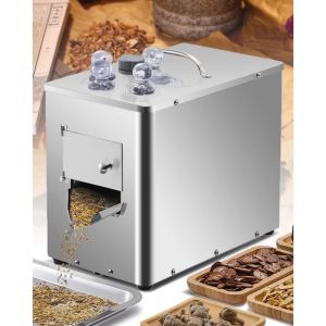 Electric Chinese Medicine Slicer Stainless Steel Herbs Cutter 220v Commercial Herbal Slicing Machine for Antler Ginseng Astragalus Maca Notoginseng Thinkness 0.3~3mm Adjustable