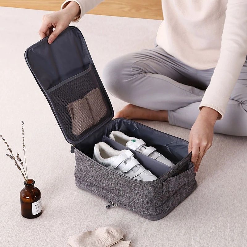 Sac à chaussures Home2U multicouche à fermeture éclair, organisateur de voyage portable, étanche et anti-poussière
_voghion.com